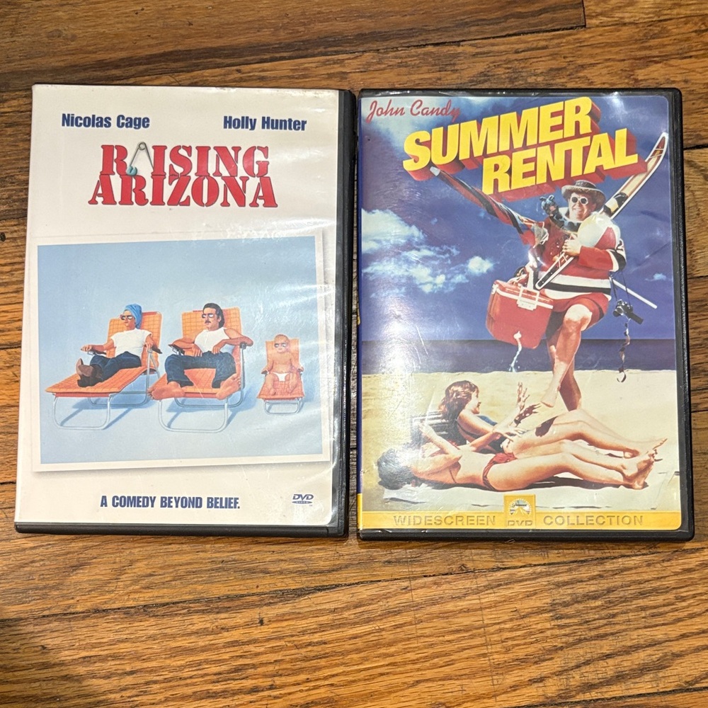 🏖️☀️👙Raising Arizona & Summer Rental Nicolas Cage John Candy DVD Set